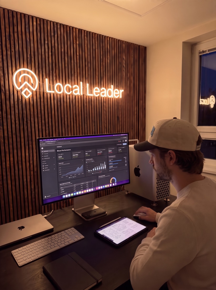 Inside the Local Leader office at night